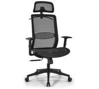 HTERWQEA Chaise Bureau Ergonomique à Dossier Haut en Maille, pivotante et Respirante, Confortable for la Maison, Le Bureau, Le Travail, Les études et Les Jeux.(Black)