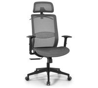 HTERWQEA Chaise Bureau Ergonomique à Dossier Haut en Maille, pivotante et Respirante, Confortable for la Maison, Le Bureau, Le Travail, Les études et Les Jeux.(Gray)
