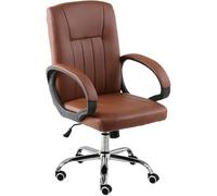 HTERWQEA Chaise Bureau Ergonomique en Similicuir, pivotante et réglable, avec Dossier Haut relevable, accoudoirs Fixes rembourrés, Confortable for Le à Domicile, for Les études ou Jeux