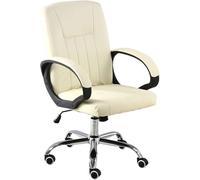 HTERWQEA Chaise Bureau Ergonomique en Similicuir, pivotante et réglable, avec Dossier Haut relevable, accoudoirs Fixes rembourrés, Confortable for Le à Domicile, for Les études ou Jeux