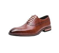 HTERWQEA Chaussures Oxford en Similicuir for Homme, Style Brogue, for Mariage, Semelle en Caoutchouc antidérapante, Talon carré, Style Vintage, à Lacets(41 EU)
