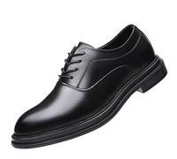 HTERWQEA Chaussures Oxford habillées for Hommes, Chaussures Luxe en Cuir, Confortables, orthopédiques, à Lacets, Bout Golf, décontractées, antidérapantes, Basses, for Robe(41 EU)