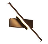 HTERWQEA Lot deux appliques murales LED noires mates for salle bain, rotation à 330°, 7 W, modernes, linéaires, luminaires for vanité, 3 couleurs, variateur d'intensité for salon(1 Pack)