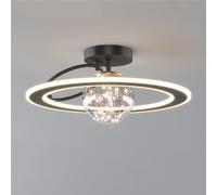 HTERWQEA Plafonnier LED moderne à encastrer Planet 47 cm, design annulaire en métal et verre, lampe créative for chambre à coucher, bureau, salle à manger