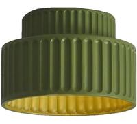 HTERWQEA Plafonnier semi-encastré vintage en résine nordique verte, à nervures, à plusieurs niveaux, culot E26, idéal for un couloir, une entrée ou un placard.