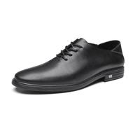 HTERWQEA Robe Oxford for Homme en Cuir, Bout Rond, Classique, for soirée, Mariage, Style décontracté, à Lacets(42 EU)