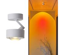 HTERWQEA Sunset Ceiling LED Lamp Projector Adjustable Semi Flush Mount Spot Light Romantic Sunlight Ceiling Lighting Fixture for Bedroom Party Photography Room Decor