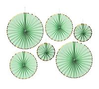 HTFTOIO Lot de 6 éventails pliants en papier faits à la main pour dessin 3D, décoration de fête, mariage, origami coloré (21)