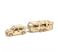 HTGAOO Puzzle 3D en Bois, Voitures de Voyage à Monter soi-même, camions Camping, Jouet éducatif Assembler for Adultes