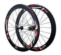 HTGAOO Roue de vélo Pliante, Avant 100 mm et arrière 130, Paire Roues BMX 451 20 Pouces, roulements étanches for Freins V-Brake, Compatible avec 8-9-10-11 Vitesses 24 Trous(Black)