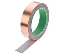 HTGAOO Ruban conducteur Double Face, Ruban en Feuille de cuivre 5 mm x 20 m (21,8 Yards), utilisé for Le Blindage EMI et la Maintenance électrique(25mm)