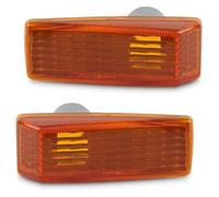 HTGMTGPACC Indicateur Dynamiques Pour Benz W201 W140 W124 R129 W202 Cache Clignotants Latéraux 2 Pièces(Amber CoveR)