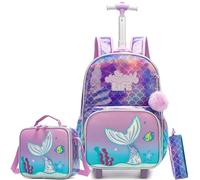 HTgroce Cartable à Roulette Fille Sac à Dos Cartable Fille Primaire cm1,CP,ce1