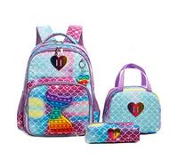 HTgroce Sac à Dos Enfants Sirène,Pop Sac it Fidget Toys Sac à Dos pour Enfant Fille Primaire école,3 in 1 Sac a Dos Enfant Cadeaux d'école pour Les Filles Bon pour la Randonnée et l'école.