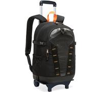 HTgroce Sac à Dos Roulette pour Ordinateur - Sac à Dos de Voyage avec roulettes - Valise Cabine Trolley Noir - Professionnel pour Travail, Études et Voyages
