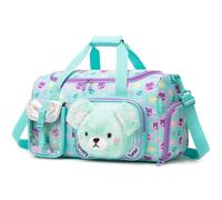 HTgroce Sac de Sport Fille en Peluche Ours- Sac de Danse avec Compartiment à Chaussures - Sac de Voyage Enfant pour Gymnastique, W nd & Soirée Pyjama