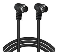 HTGuoji Câble audio S-Video Mini DIN 9 broches mâle vers mâle à angle droit, double 90 degrés, pour récepteur TV, moniteur, projecteur, récepteur audio et vidéo (3 mètres)