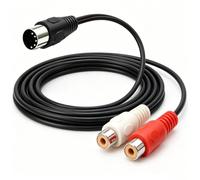 HTGuoji Câble audio stéréo DIN 5 broches vers RCA, mâle 5 broches vers 2 RCA femelles, câble audio stéréo pour Bang & Olufsen, Naim, Quad. Systèmes stéréo compatibles avec lecteur CD et câbles MIDI