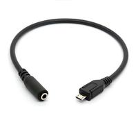 HTGuoji Câble Micro USB Mâle Vers Femelle - Prise Jack 3,5 mm - Câble Audio AUX - Cordon Pour Adaptateur De Casque Avec Micro Actif