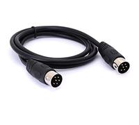 HTGuoji Câble MIDI-DIN, 6 broches, connecteur mâle vers connecteur mâle, prise DIN, convertisseur pour instruments, adaptateur, câble audio MIDI 6 broches pour microphone, guitare (1 mètre)