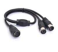 HTGuoji Câble Répartiteur MIDI Y - Jack DIN 5 Broches vers Double Prise Mâle pour Mixeurs, Claviers, Pianos Électroniques