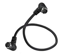 HTGuoji Câble S-Video Mini DIN 9 broches mâle vers mâle à angle droit 90 degrés pour TV, récepteur, moniteur, projecteur (50 cm)