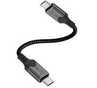 HTGuoji Câble USB de type C tressé 80 Gbit/s compatible avec Thunderbolt 5/4/3 - Prend en charge 240 W PD - Charge rapide - Affichage 16K/8K pour MacBook de type C, concentrateur, station d'accueil,