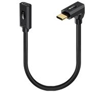 HTGuoji Rallonge USB C mâle vers femelle à 90 degrés 80 Gbps 240 W PD 3.1, prise en charge de l'extendeur USB de type C 16 K / Dual8K HD pour Thunderbolt 5/4/3, MacBook, Steam Deck, interrupteur (30