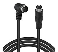 HTGuoji S-Video Câble d'extension DIN 9 broches mâle 90 degrés vers mâle pour projecteur, magnétoscope, récepteur DVD, caméscopes (3 m)