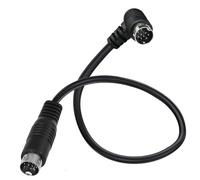 HTGuoji S-Video Câble d'extension DIN 9 broches mâle 90 degrés vers mâle pour projecteur, magnétoscope, récepteur DVD, caméscopes (50 cm)