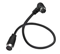 HTGuoji S-Video Mini câble d'extension 9 broches mâle 90 degrés vers femelle, câble vidéo 9P petit DIN pour consoles de jeux vidéo câble de connexion vidéo (50 cm)