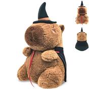 HTGWCG Jouet en Peluche Capybara Magique, 23cm, avec Cape et Chapeau de Sorcier, Jouet Doudou en Capibara Peluche Douce, Cadeau Enfant pour Noël, Halloween, Anniversaire
