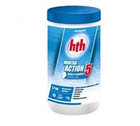 HTH ACTION 5- Chlore multifonction stabilisé - 1,2kg (pastille 20g)