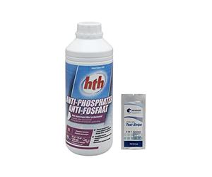 HTH Anti-PHOSPHATES Liquide - 1L | Elimine des Phosphates - Ultra Concentré + 10 Tests HPS OFFERTS 6 en 1