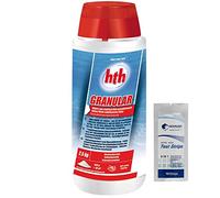 HTH GRANULAR Granulés - 2,5kg | Chlore Choc Non Stabilisé - Désinfection Choc - Hypochlorite de Calcium à Dissolution Rapide + 10 Tests HPS OFFERTS 6 en 1