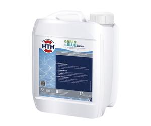 HTH Green to blue shock sans Chlore - Rattrape eau verte ou trouble Liquide 5 L