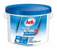 HTH Maxitab action 5 - chlore lent multiactions - Seau de 5 kg