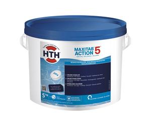 HTH Maxitab action 5 - chlore lent multiactions - Seau de 5 kg