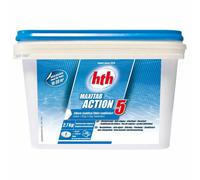 HTH Maxitab Action 5 - chlore multiactions spécial petites piscines - Seau de 2,7 kg