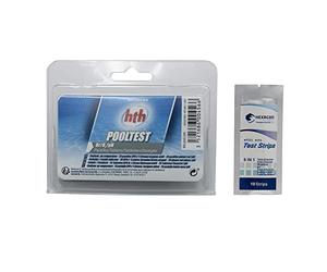 HTH POOLTESTER O2 / Br/pH - Pastilles | Trousse d'Analyse Oxygène Actif/Brome/pH + 10 Tests HPS OFFERTS 6 en 1
