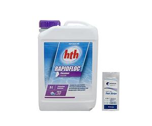 HTH RAPIDFLOC Liquide - 3L | Floculant Liquide + 10 Tests HPS OFFERTS 6 en 1