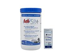 HTH Spa Chlore Multifonction REGULIER Pastilles 20g - 1,2kg | Chlore Stabilisé Multiaction - Désinfection Régulière Multifonction - Dissolution Lente + 10 Tests HPS OFFERTS 6 en 1