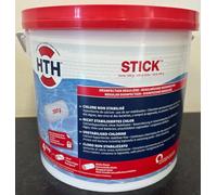 HTH Stick Pastilles de chlore non stabilisées 300 g 4,5 kg Traitement de l'eau de piscine