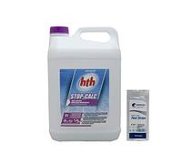 HTH Stop-Calc Liquide - 5L | Anti-Calcaire - Séquestrant Calcaire + 10 Tests HPS OFFERTS 6 en 1