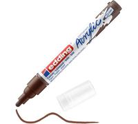 Hthed-Edding 5100 Marqueur Acrylique Medium - Marron - 1 Marqueur Acrylique Imperméable - Pointe Ronde Moyenne 2-3 Mm