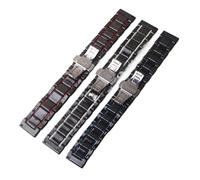 HTHRRFE Accessoires de bracelet de montre en céramique noire avec sangles de ligne bleue en acier inoxydable rouge 20mm 21mm 22mm 23mm 24mm bandes de poignet for hommes(All black,23mm)