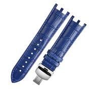 HTHRRFE Bracelet de montre compatible avec la série Versace V-RACECHRONO GMT, double interface concave-convexe, bracelet de montre en cuir véritable for homme, 22 mm