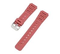 HTHRRFE Bracelet de montre convexe en résine for homme, compatible avec les montres Casio CA-53W, CA-61W, FT-100W, W-520U, étanche, avec accessoires(Red-S clasp)