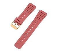 HTHRRFE Bracelet de montre convexe en résine for homme, compatible avec les montres Casio CA-53W, CA-61W, FT-100W, W-520U, étanche, avec accessoires(Red-G clasp)