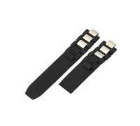 HTHRRFE Bracelet De Montre De Rechange En Caoutchouc Silicone Noir, Compatible Avec Cartier 21 Chronoscaph W10198U2 W10125U2 W10197U2 W10184U2 20-10 Mm(Black-No Buckle)